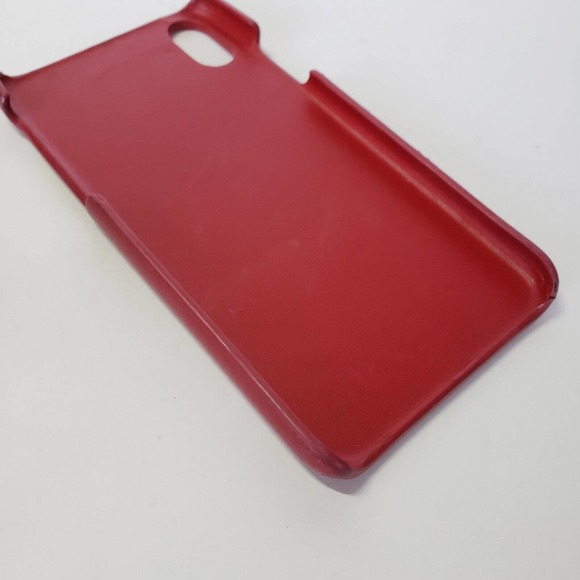 BOTTEGA VENETA IPhone Cases X XS Cell Phone Hard Cover Designer Red Leather - Picture 10 of 10